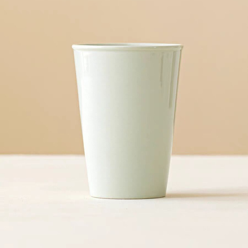 Simple Coke Cup with Ash Glaze Ceramic Office Drinking Cup Dining Tea Cup Personal Use with Private Logo Tea Set