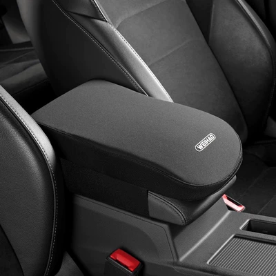 Car armrest box booster pad comfortable memory cotton car armrest box set booster pad car armrest box pad arm (Armrest box pad) - black