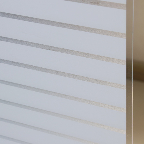 Glass Film Striped Frosted Glass Sticker Office Bathroom Window Decor Film Static Adhesive Anti-Spy Film