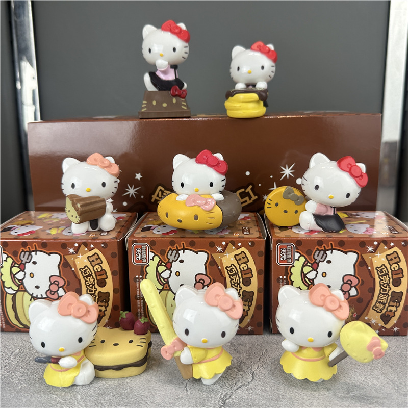 Douyin Xiaohongshuの人気モデル、スピリチュアルなハローキティハローキティブラインドボックス樹脂ドロップシッピング|undefined
