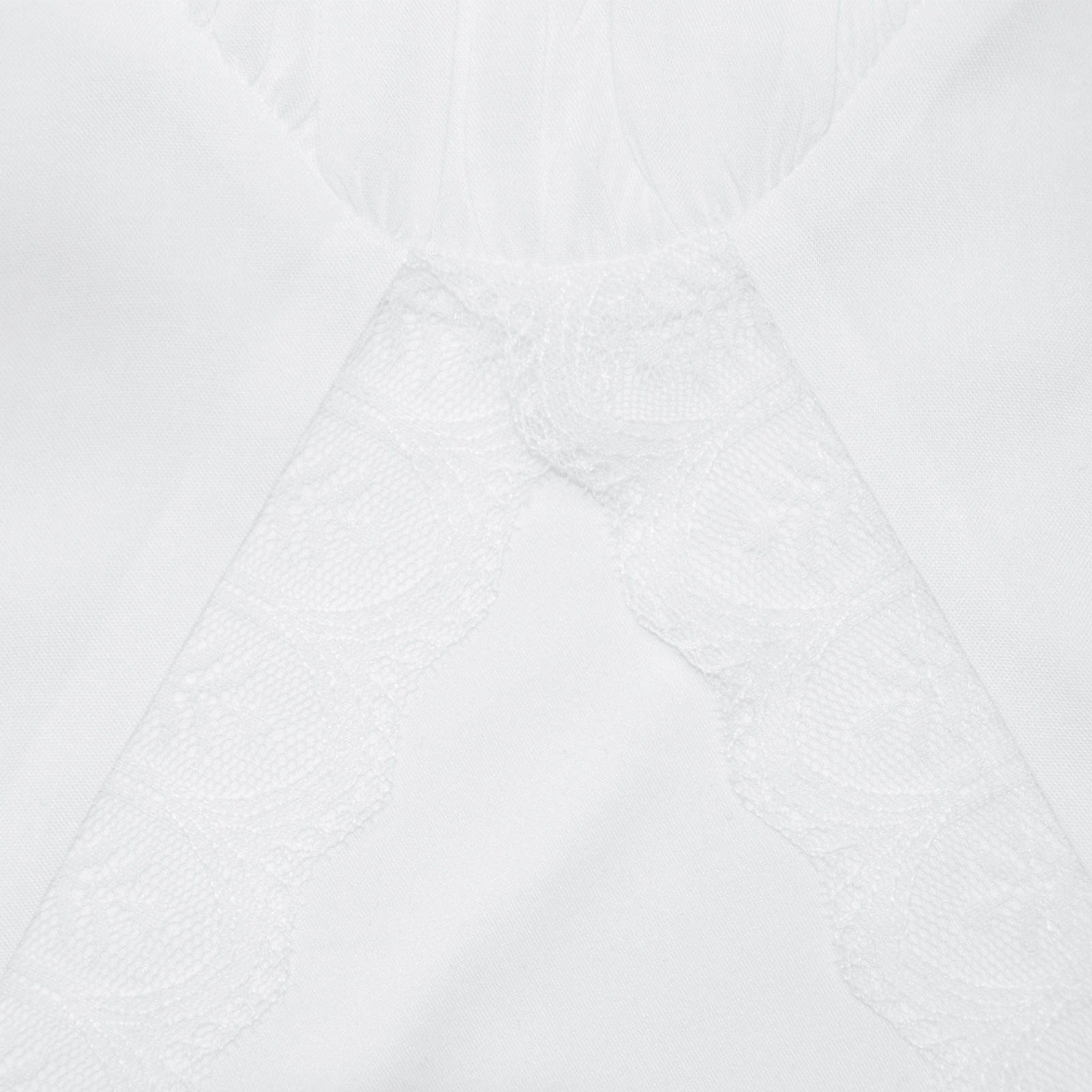 Lace Trim V-Neck Long-Sleeved Hollow Dress NSMDF104627