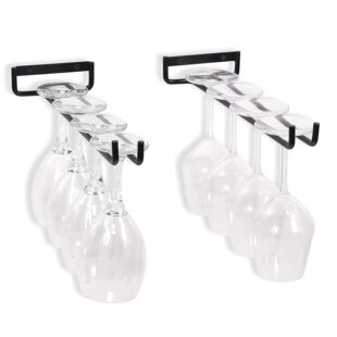 Household Red Wine Cup Hanging Cup Rack Simple Inverted Hanging Goblet Single Row Wine Cup Rack 30cm Wine Cup Rack