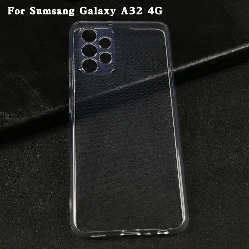 Suitable for Samsung Galaxy A32 4G Full Transparent Waterproof TPU Non-pinch Phone Case Leather Case Material Case