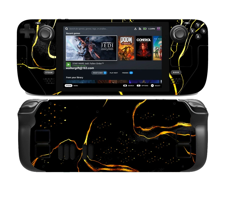Новая наклейка-рукоять для Steam Deck игрового портативного устройства, защитная цветная пленка против царапин, без следов, матовая виниловая