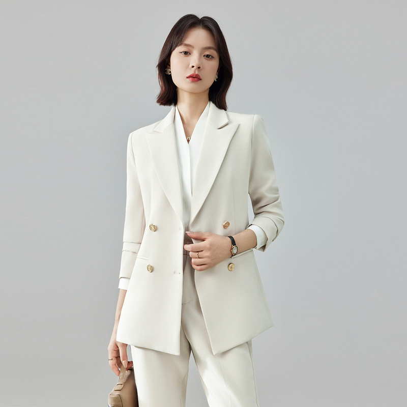 Off-White Suit Suit for Women, High-End Workplace Formal Occasion, College Student Interview Formal Wear, Girls Suit Jacket