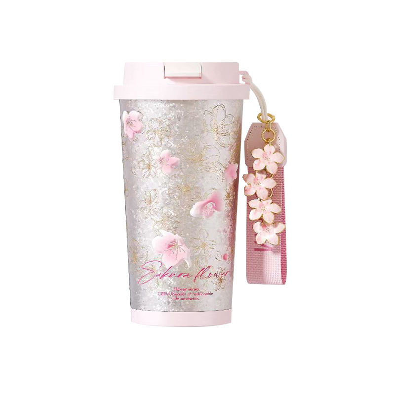 Germ 2025年春桜純チタン保温カップ女性高颜値コーヒーカップ高級誕生日プレゼントコップ|undefined