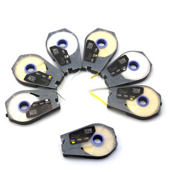 原装进口佳能线号机丽标打号机贴纸 12毫米白色 TM-1112W/Y