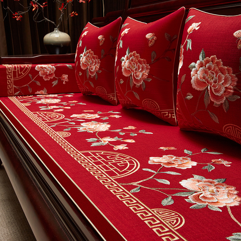 남성적인 매력과 중국의 붉은색 [도리스 린넨 코트]