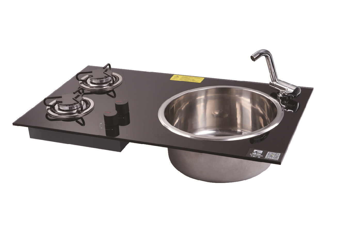 Guangrun RV Yate Fregadero al aire libre Estufa de gas Vidrio templado 730*430*150MM