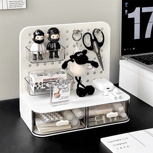 Transparent Drawer Desktop Storage Box Acrylic Desk Workstation Student Desk Stationery Storage Rack