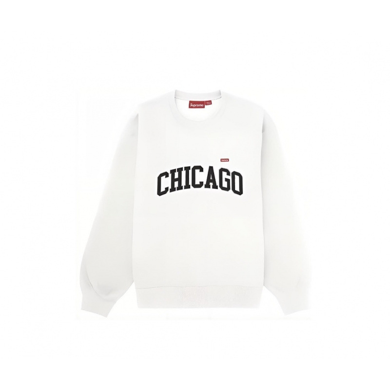 E572 Supreme 24SS Shop Crewneck上海开业白色