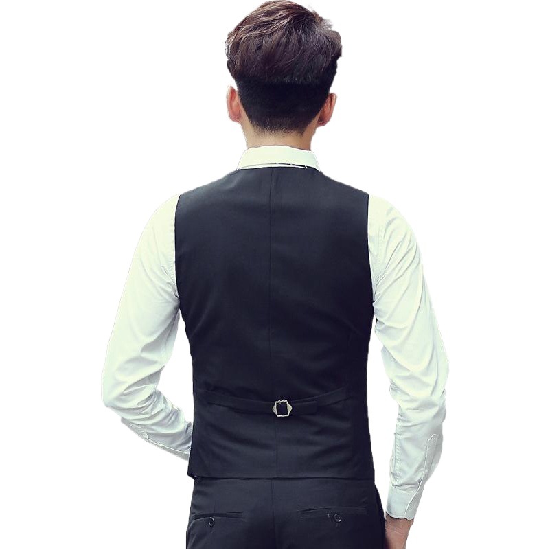 Spring and Autumn Men's Vest New Product Slim Korean Style Men's Work Clothes Suit Vest Male Best Man Business Wear Men's Vest