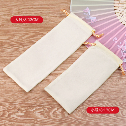 Lip-sealed drawstring velvet bag comb bag high-end velvet comb jewelry storage bag miscellaneous long storage bag