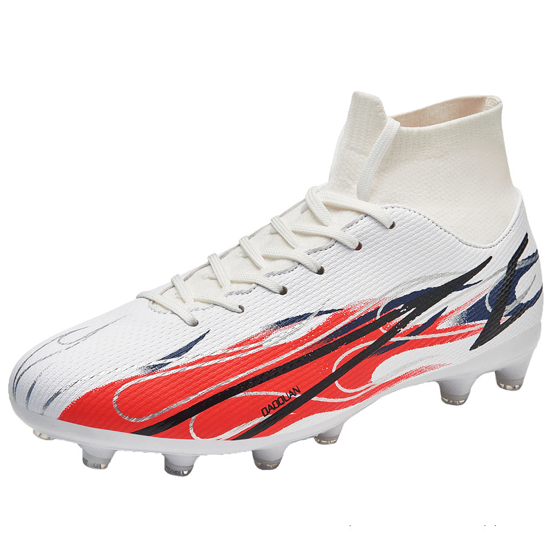 Scarpe da calcio alte transfrontaliere 46 di grandi dimensioni 47 AG unghie lunghe tf unghie rotte set di calzini da uomo e da donna_voghion.com
