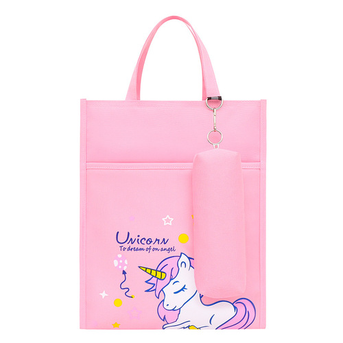 Korean version of tutoring bag, student tutoring bag, handbag, cute art tutoring bag, boy primary school student document bag, book bag