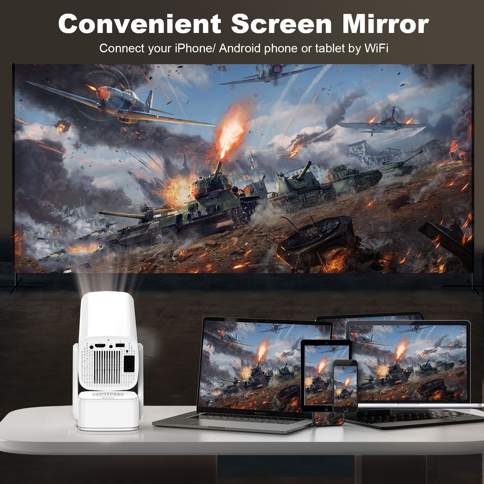 Proyector de sonido inteligente P30MAX en el extranjero 4K Android enfoque eléctrico de alta definición proyector doméstico