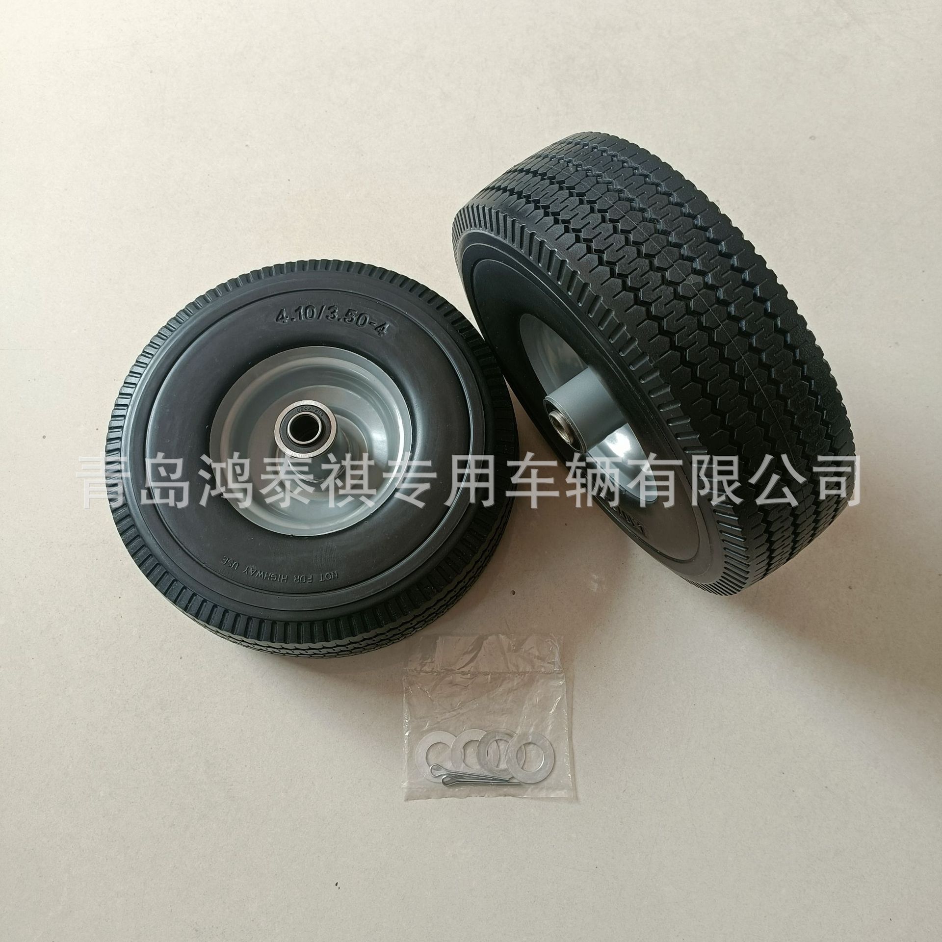 工厂生产直销 10寸 3.50-4 PU发泡轮 货仓车工具车配套实心发泡轮