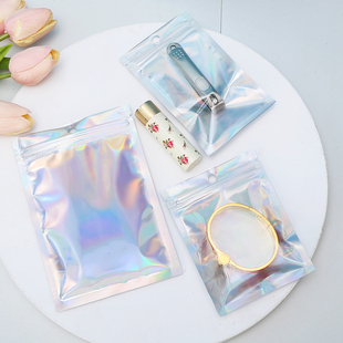 Laser Yin-Yang Self-Sealing Bags, Aluminum Foil Jewelry Earrings, Necklace Sealing Bags, Mobile Phone Accessories Plastic Packaging Bags