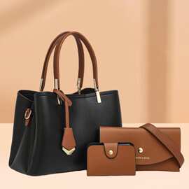 跨境2026新款多件套单肩斜跨手提子母包大容量多隔层女包handbags