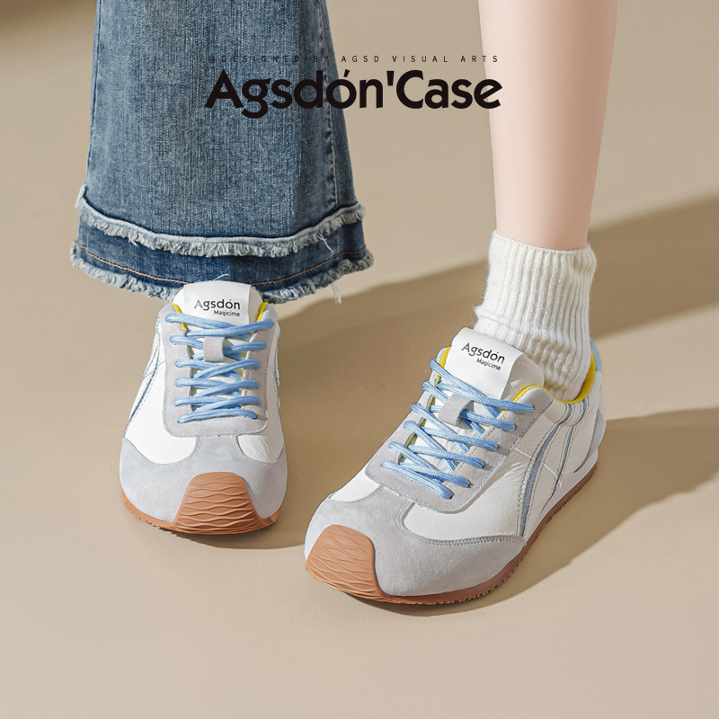 Augustion dopamina Alemania zapatos de entrenamiento femenino 2025 nuevo estilo primavera y verano casual Forrest Gump zapatos deportivos blancos pequeños