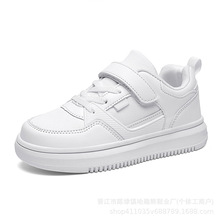批发童鞋儿童运动鞋春秋新款皮面防水防滑跑步鞋中大童小白鞋外贸