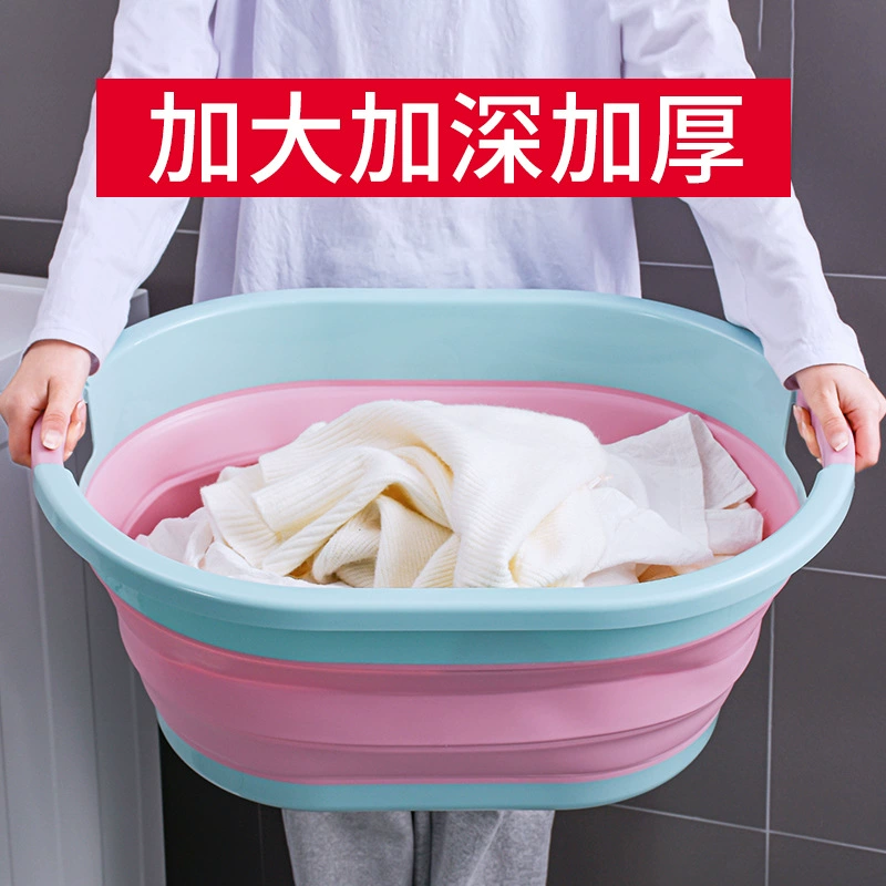 Портативная складная ванночка для детей из силикона, пластиковая раковина для дома, складная ванна для животных, складная раковина для стирки, кухонная мойка