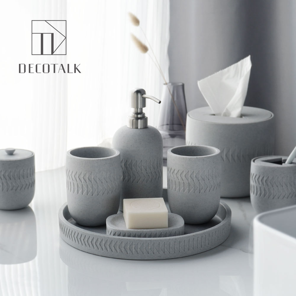 Deco Talk Nordic Triangular Pattern Bathroom Four-Five-Six-Piece B&BHotel Model Room Bathroom Toiletries