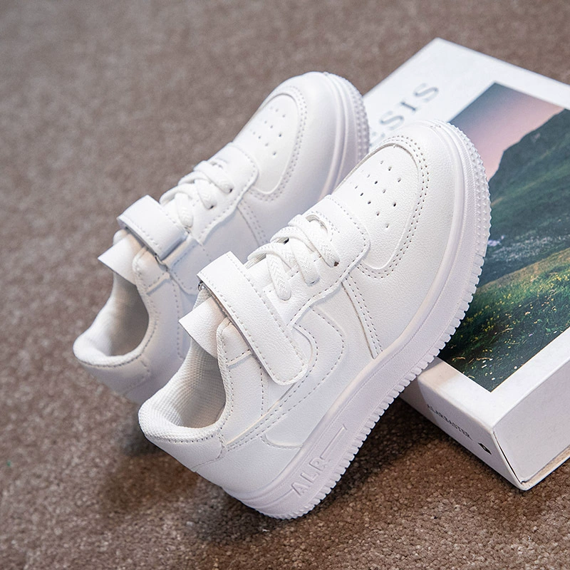 Студенческая Белая обувь с мягкой подошвой, детская обувь для досок, весна и осень, новая детская обувь, универсальная Нескользящая повседневная обувь для больших мальчиков и девочек