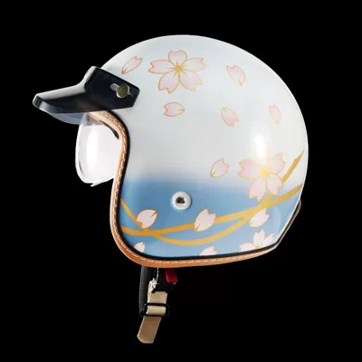 Motosiklet kaskı (dəbilqə) – Helmet - mt-5-pearl-white-flower-language-m