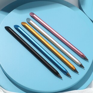 Manufacturer's Ready-Made Inkless Pencil Beveled Writing Pen, Endless Writing Pen, Eternal Metal Pencil with Laser Logo