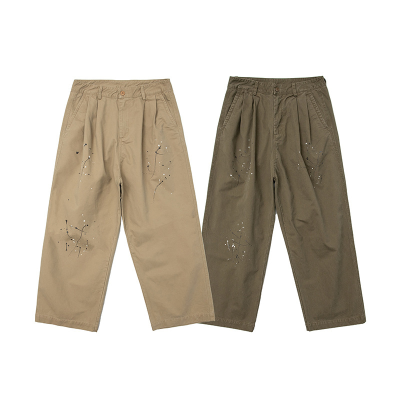 Autumn solid Japanese retro base trousers