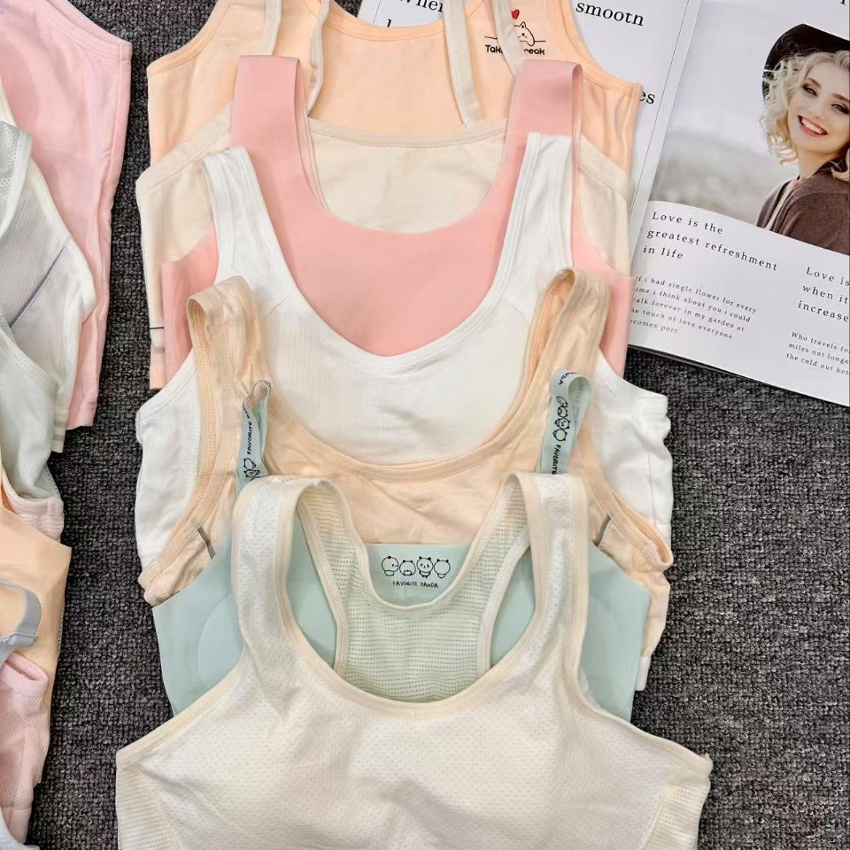 Sujetador para niñas Ropa interior deportiva para estudiantes Chaleco a prueba de golpes durante el desarrollo para niñas, adolescente de 15 años, estudiante de secundaria