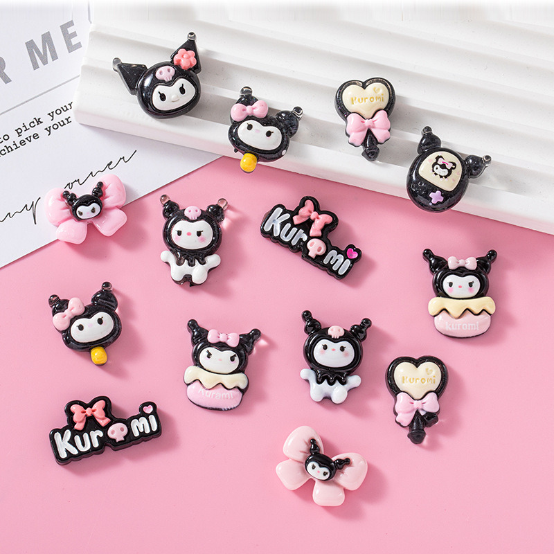 Nuevo hielo transparente sanrio resina de dibujos animados accesorios coolomi muñeca DIY crema goma teléfono caso cuerda pelo material