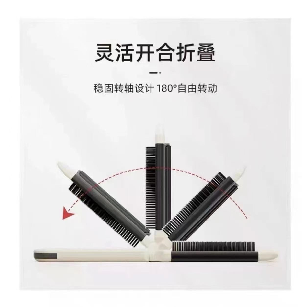 Pequeño peine leche blanco Cordero portátil mini portátil plegable airbag peine flequillos de las mujeres especial plegable con espejo