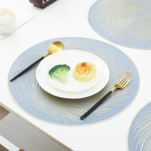 高级感旋涡烫金圆形餐垫优雅气质家用餐厅餐垫防水防污厂家直供