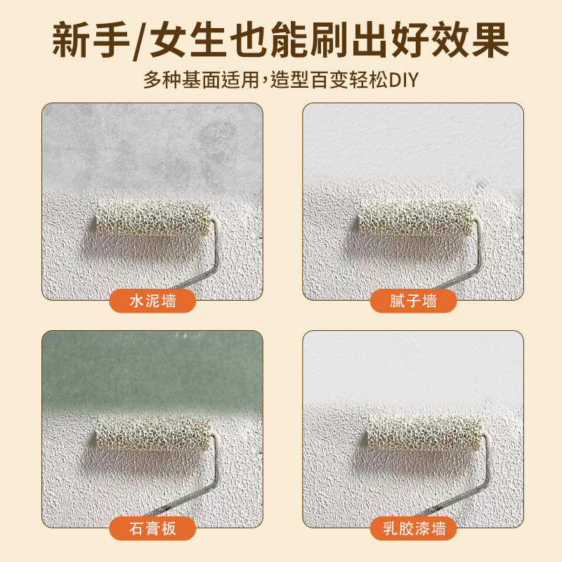 Fábrica al por mayor dibujo de pelo pintura artística textura pintura de pulpa ósea pared partículas elásticas relieve pop-up textura corteza