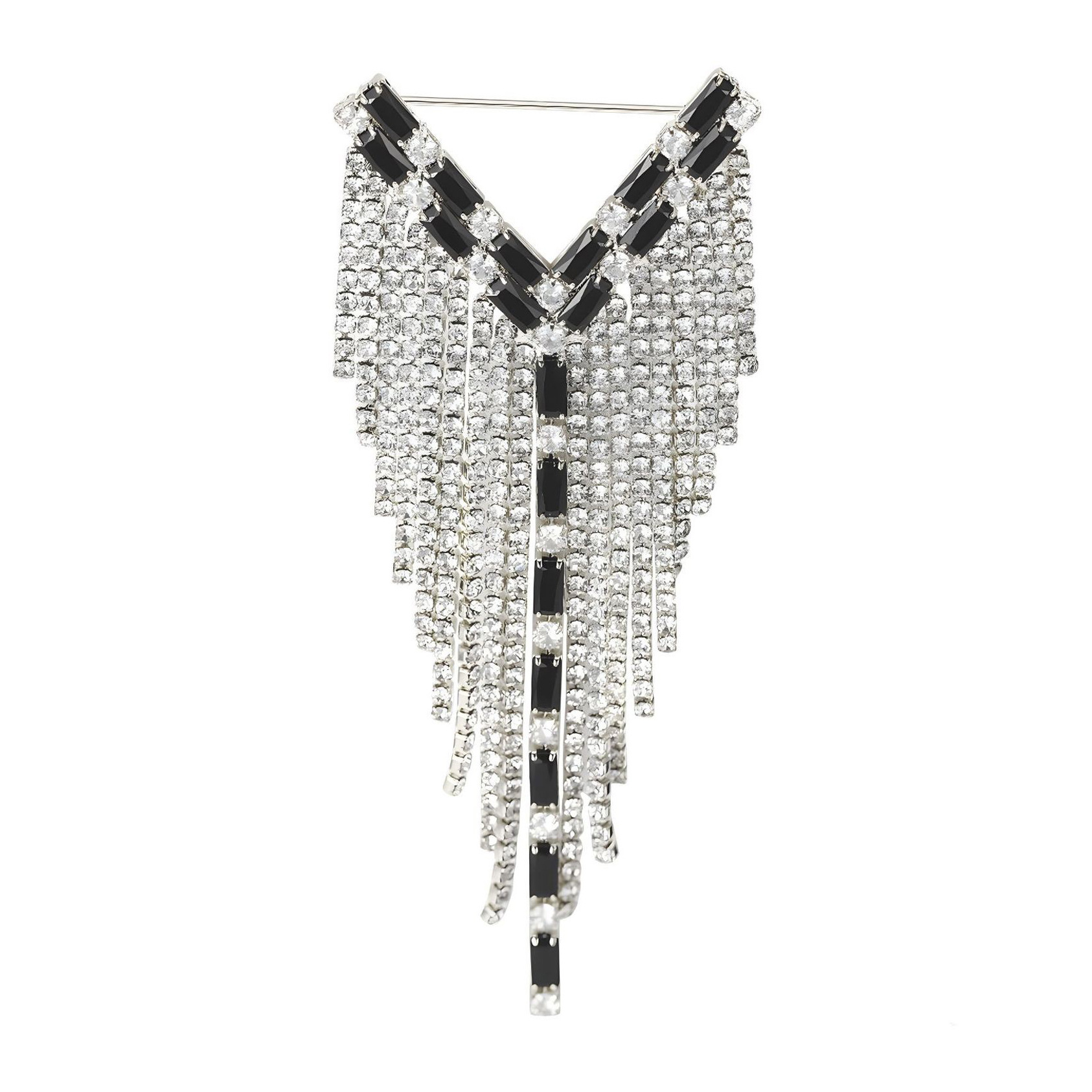 Broche de borlas con cristal brillante broche de lujo para mujer_voghion.com