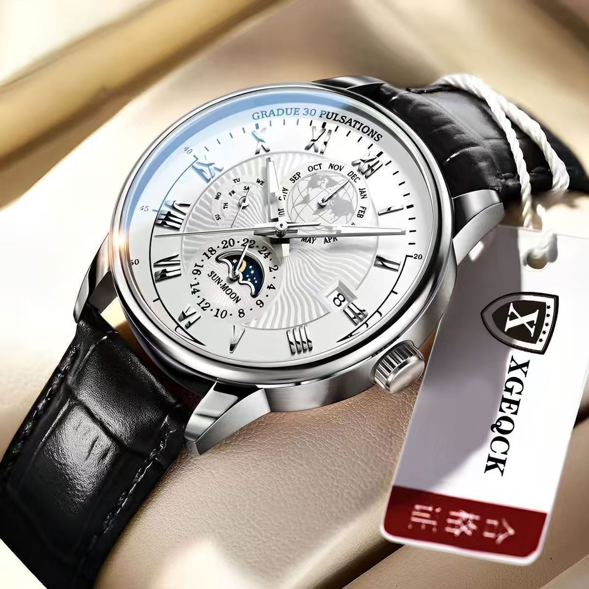 New Men's Watch Waterproof Fully Automatic Non-Mechanical Watch Men's Luminous Calendar Quartz Watch Tiktok Same Style Wholesale