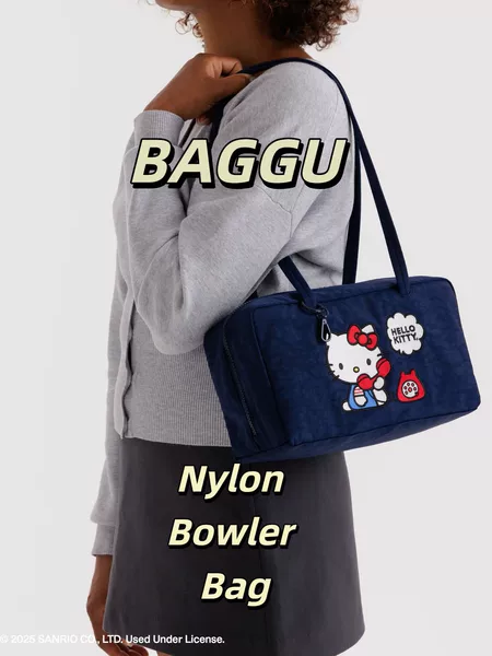 American Niche Brand Baggu Bag, Solid Color Recycled Nylon Handbag, Large Capacity, Simple and Versatile Baggu Women's Bag