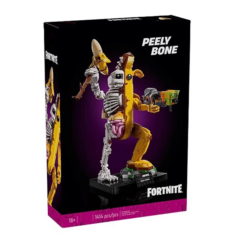 Конструктор (Fortnite) Peely Bone, 1 414 деталей, собранная фигурка 38×26×7 см
