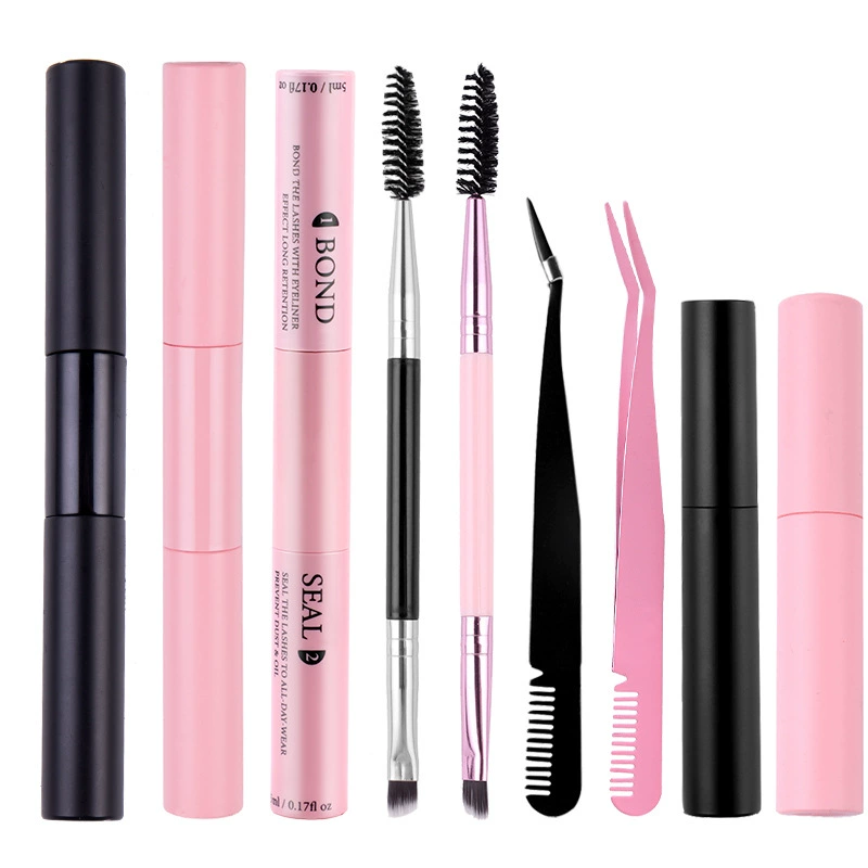 Сегментированные однокластерные накладные ресницы Двухголовый клей естественно долговечен