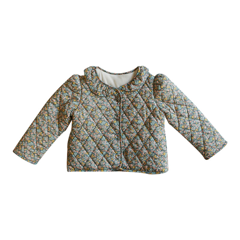 Winter Strawberry Shan Girls Floral Sweet Padded Thick Jacket Ready In Stock