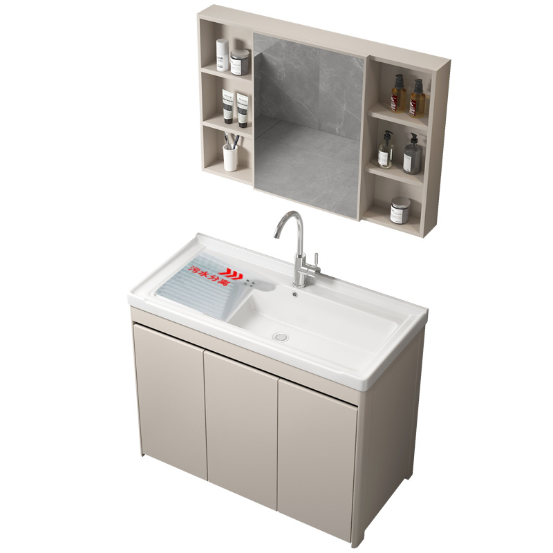 armario de lavandería de panal de aluminio grueso lavabo de cerámica con tablero de fricción lavabo de lavandería tipo piso exterior lavabo de lavandería integral lavabo