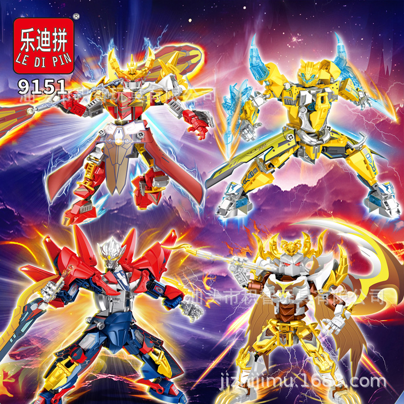 2025 Gift Box Model Children's Popular Toys Transforming Armor Building Blocks Small Particles Compatible with Lego Gifts Wholesale