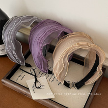 春夏欧根纱宽边发箍女高级感洋气时尚网纱头箍气质百搭发卡头饰品