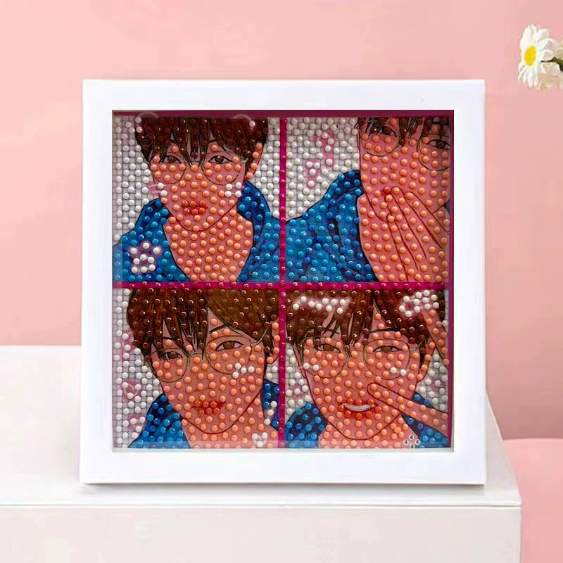 DIY-набор для алмазной мозаики 17×17 см, пластиковая рама, дизайн щенок, полный набор инструментов для кладки