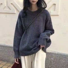 毛衣女宽松内搭慵懒温柔日系仿羊绒打底衫外穿春秋冬软糯针织衫