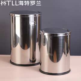 不锈钢垃圾桶圆形带内桶丽格桶大堂电梯口走廊室内烟灰立式果皮桶