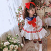Girls dress 2021 new pattern children David Female baby Sailor College wind skirt Lolita Dress