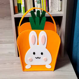 新款小兔子糖果包毛毡手提袋宝宝百日满月零食袋礼品袋兔子礼品盒